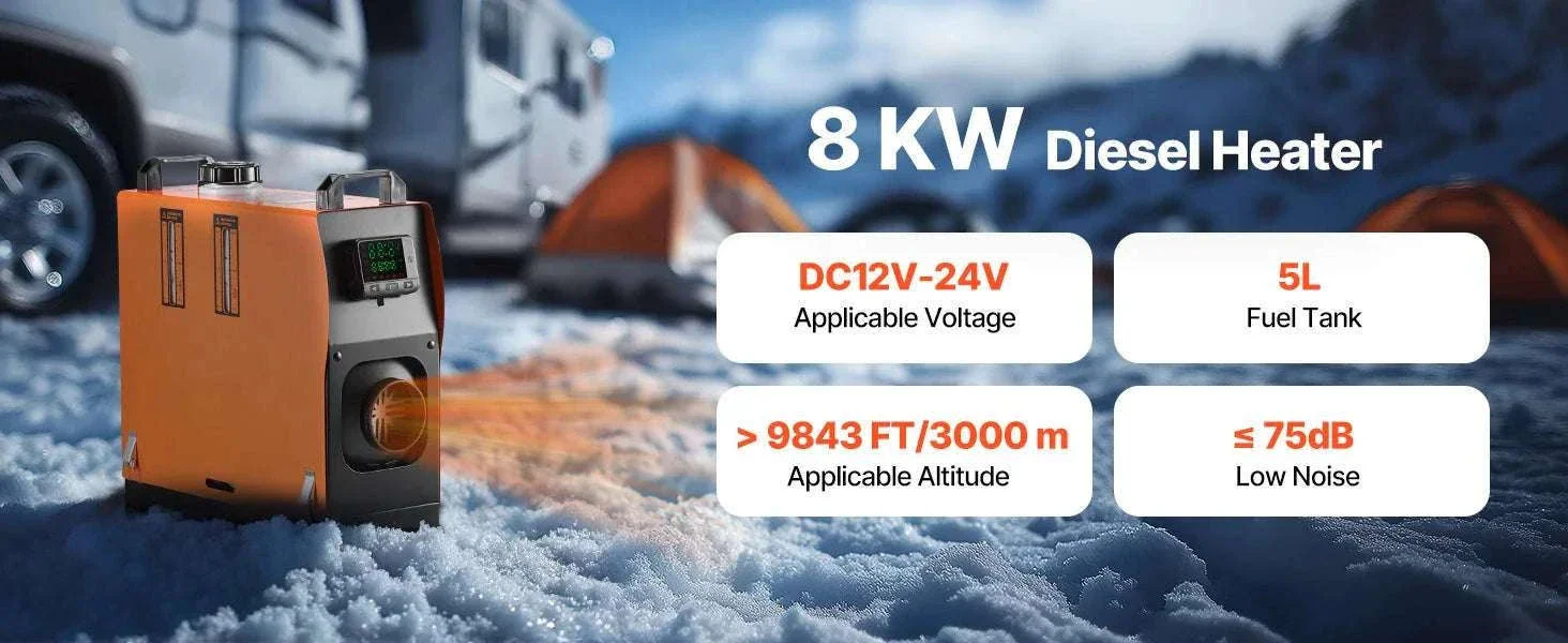 8KW Diesel Air Heater 12-24V with Remote Control for RV & Vehicles - Image 8