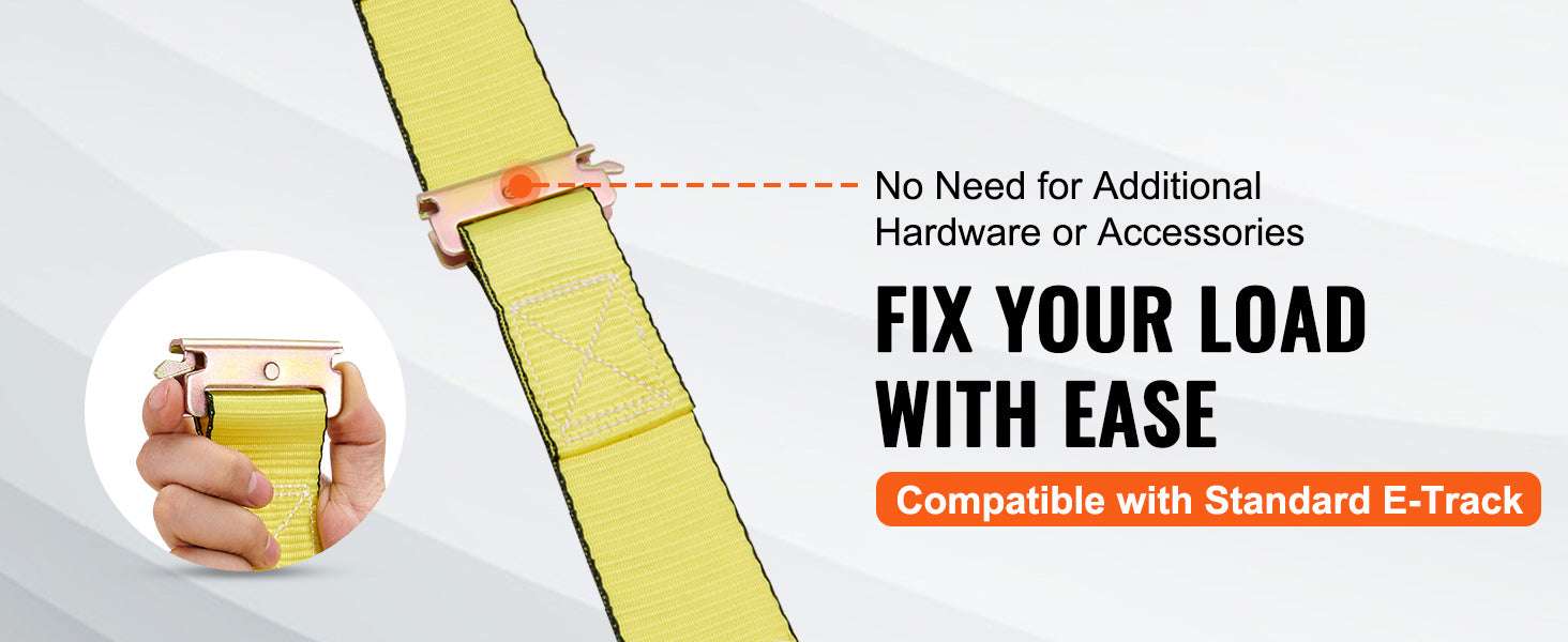 8pcs 2" x 15ft E-Track Ratchet Tie Down Straps 4400 lbs - Image 9
