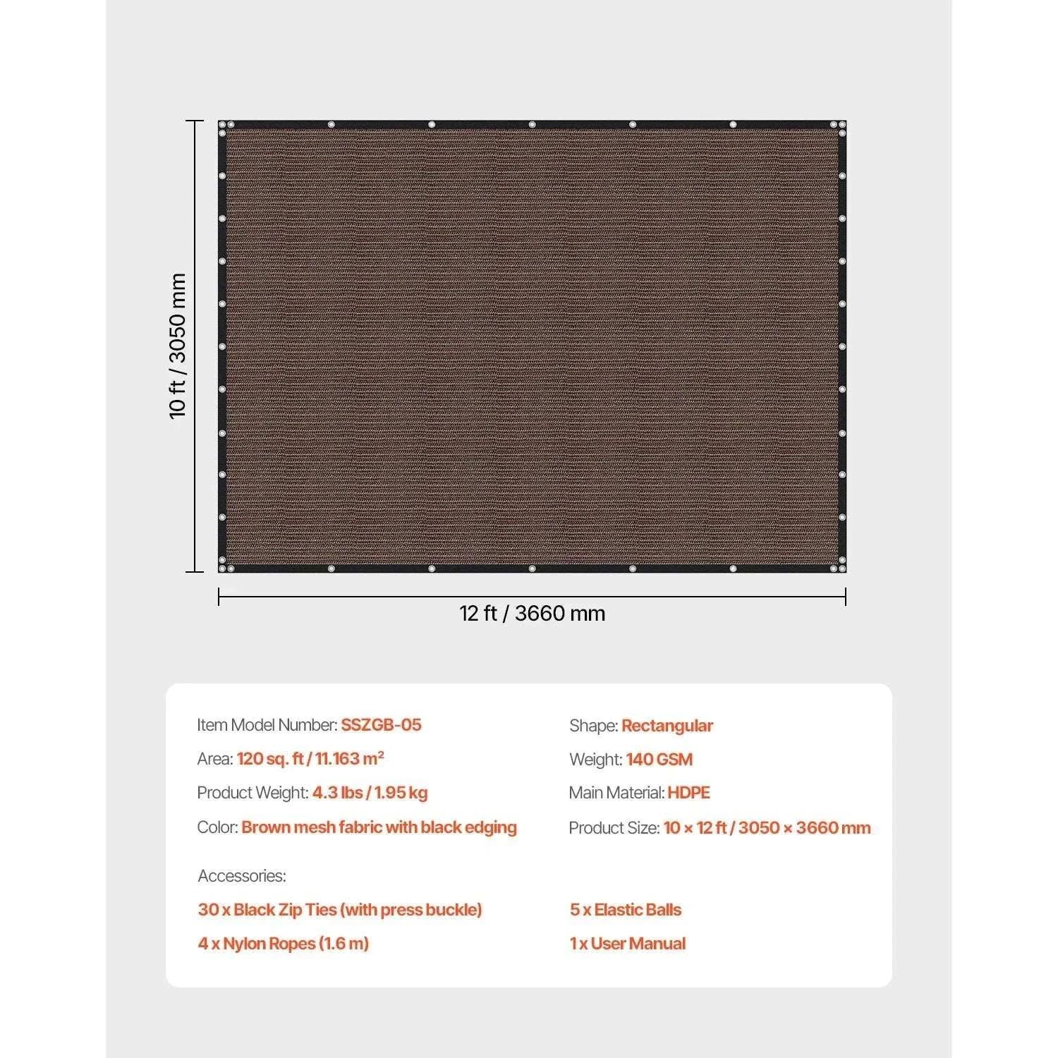 90% Sun Shade Cloth HDPE Pergola Cover for Patio Garden - Image 19