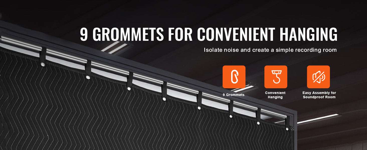 96 x 80 Sound Dampening Blanket with Grommets for Studio & Home - Image 11
