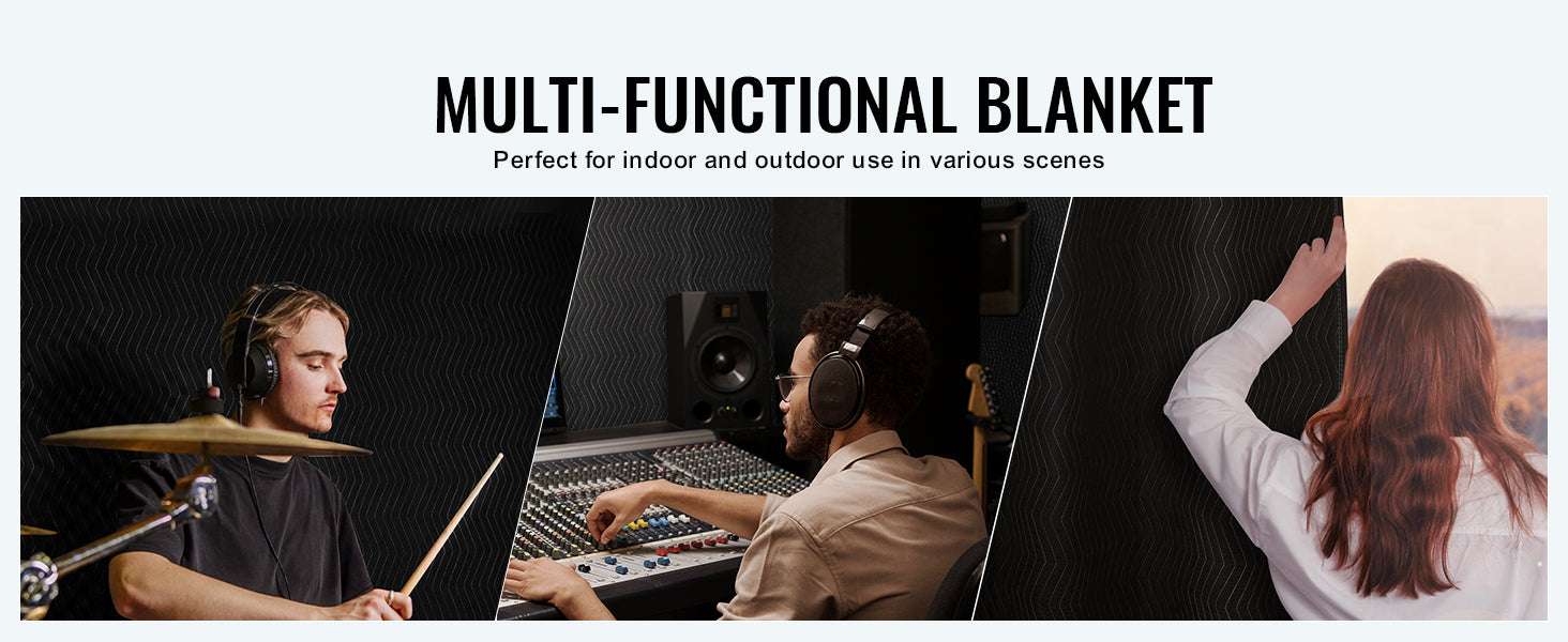 96 x 80 Sound Dampening Blanket with Grommets for Studio & Home - Image 12