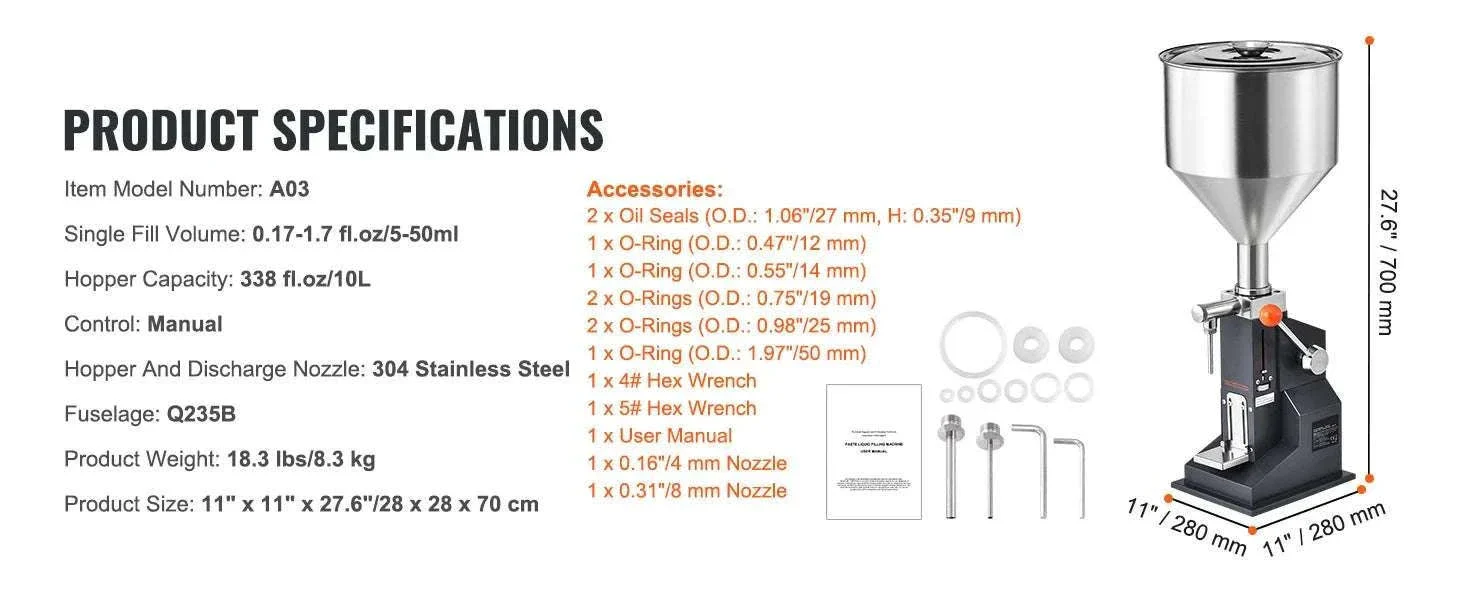 Manual Liquid Filling Machine 5–50ml / 5–100ml Bottle Filler - Image 13