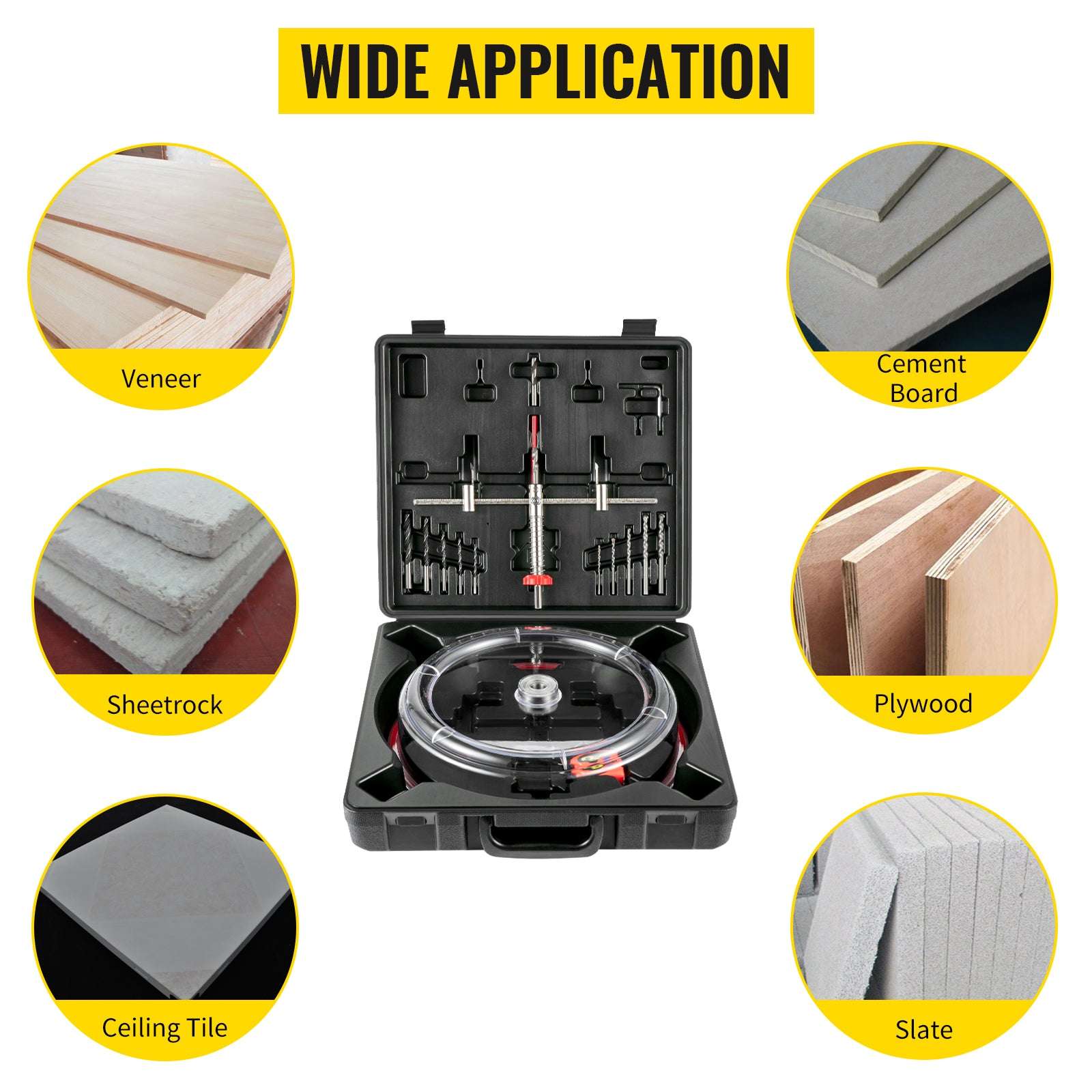 Adjustable Hole Saw Cutter Kit 40–200mm with Dust Shield - Image 15