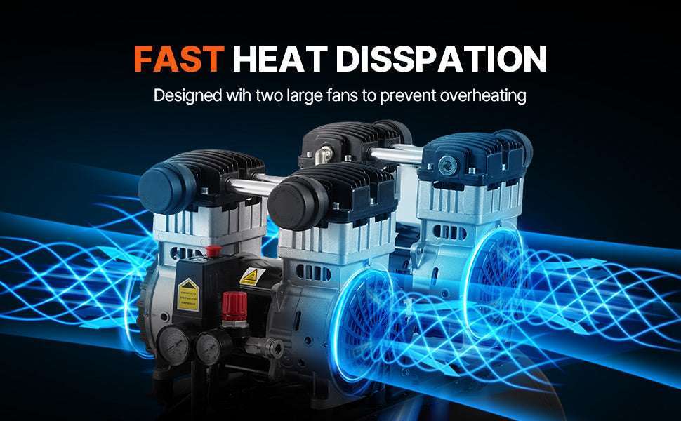 Oil-Free Air Compressor Quiet Electric Pump for Tires & Tools - Image 11