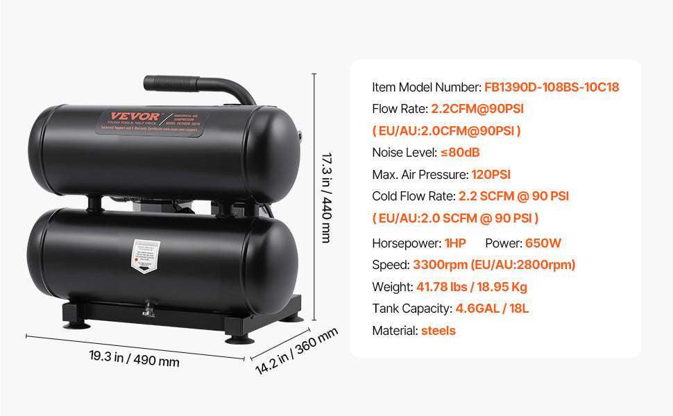 Oil-Free Air Compressor Quiet Electric Pump for Tires & Tools - Image 17