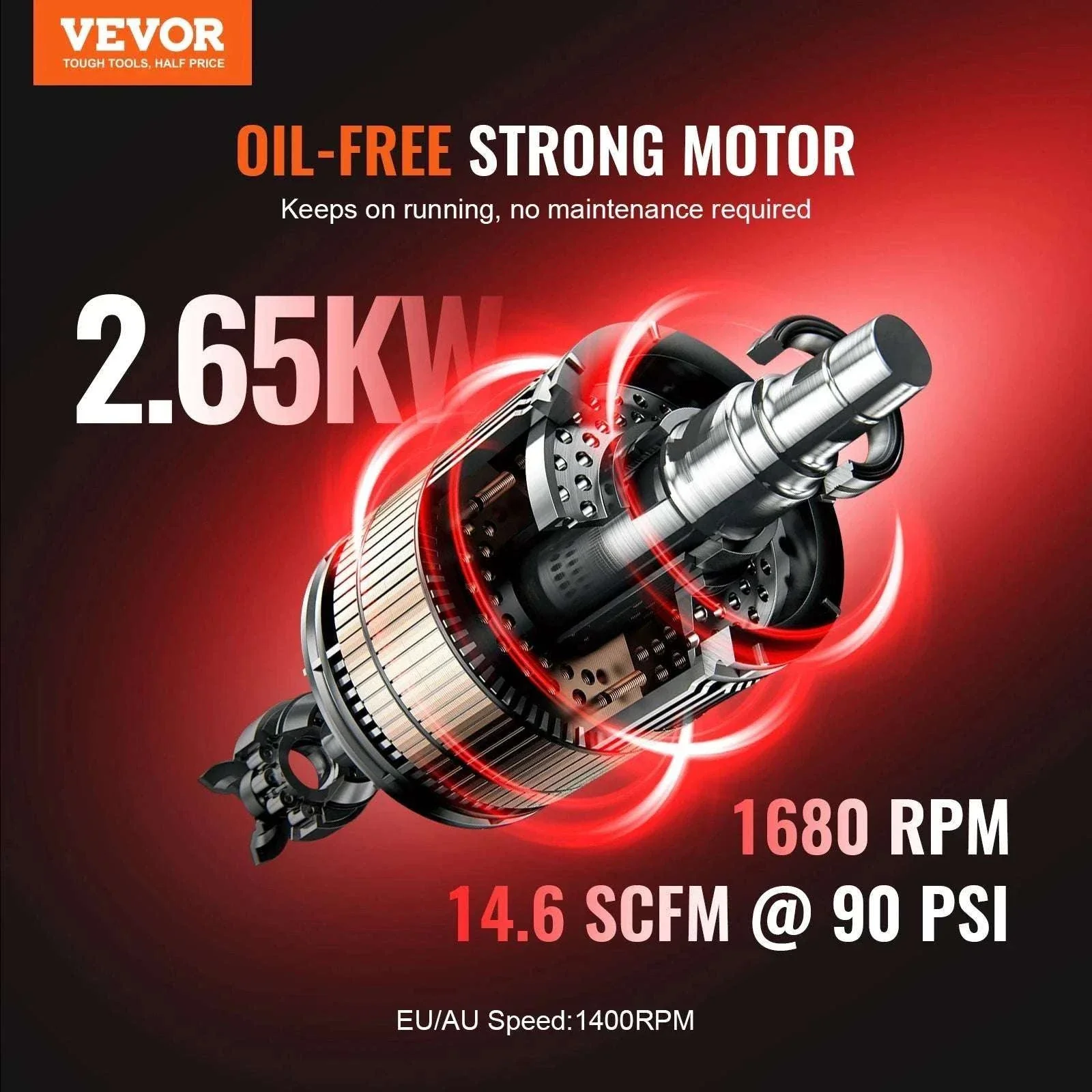 Oil-Free Air Compressor Quiet Electric Pump for Tires & Tools - Image 2