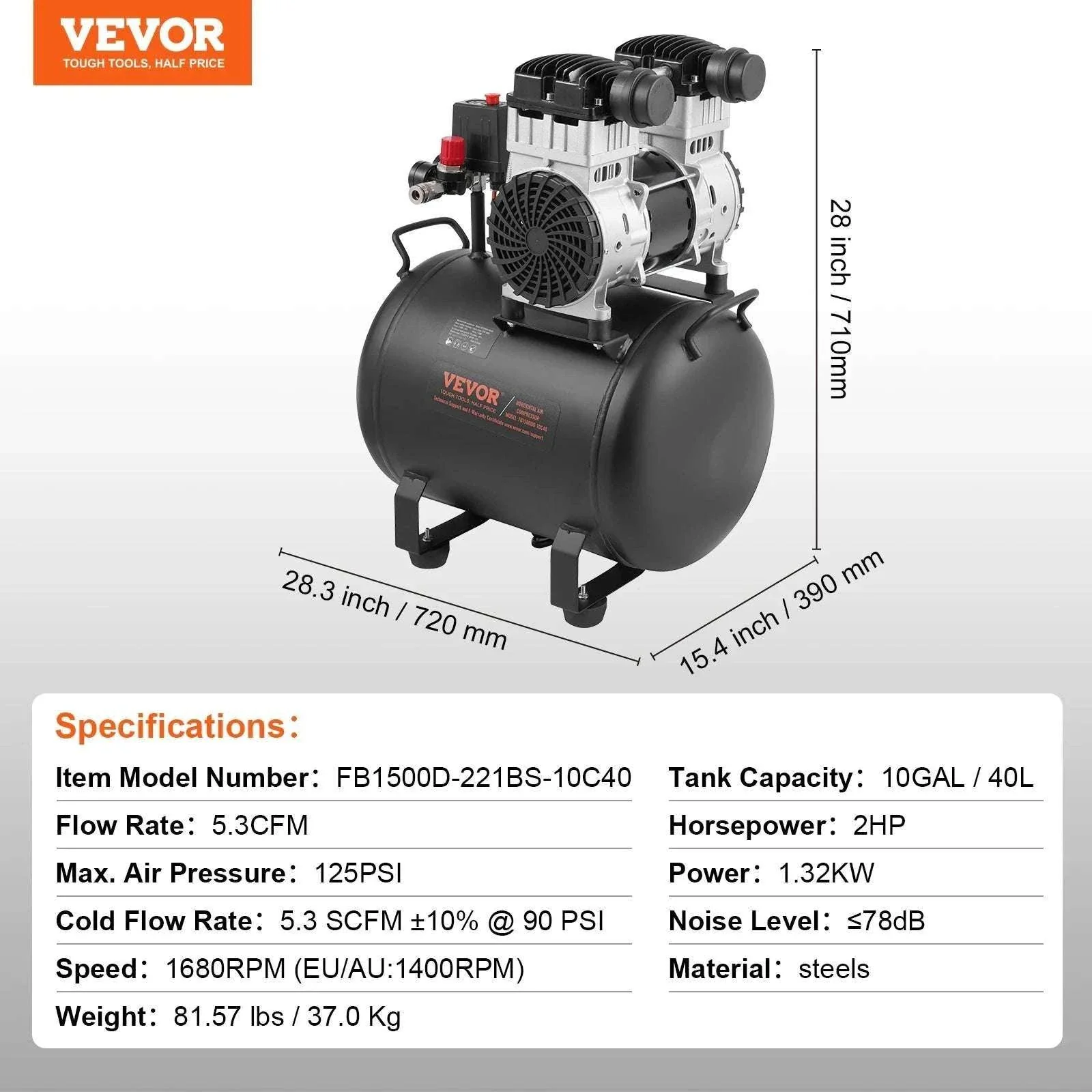Oil-Free Air Compressor Quiet Electric Pump for Tires & Tools - Image 23
