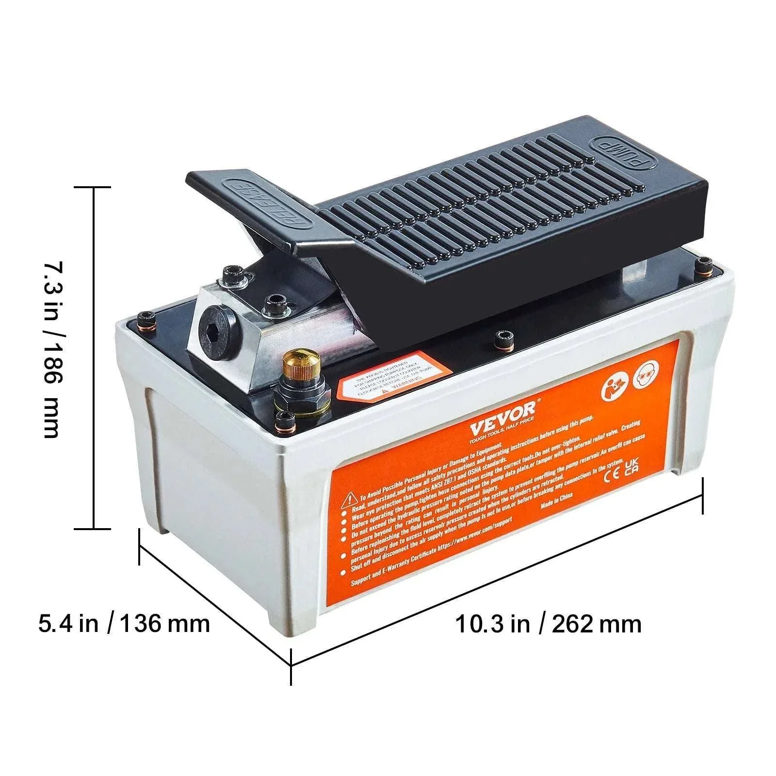 Air Hydraulic Pump 10,000 PSI Foot Pedal with 1.6L Reservoir - Image 24