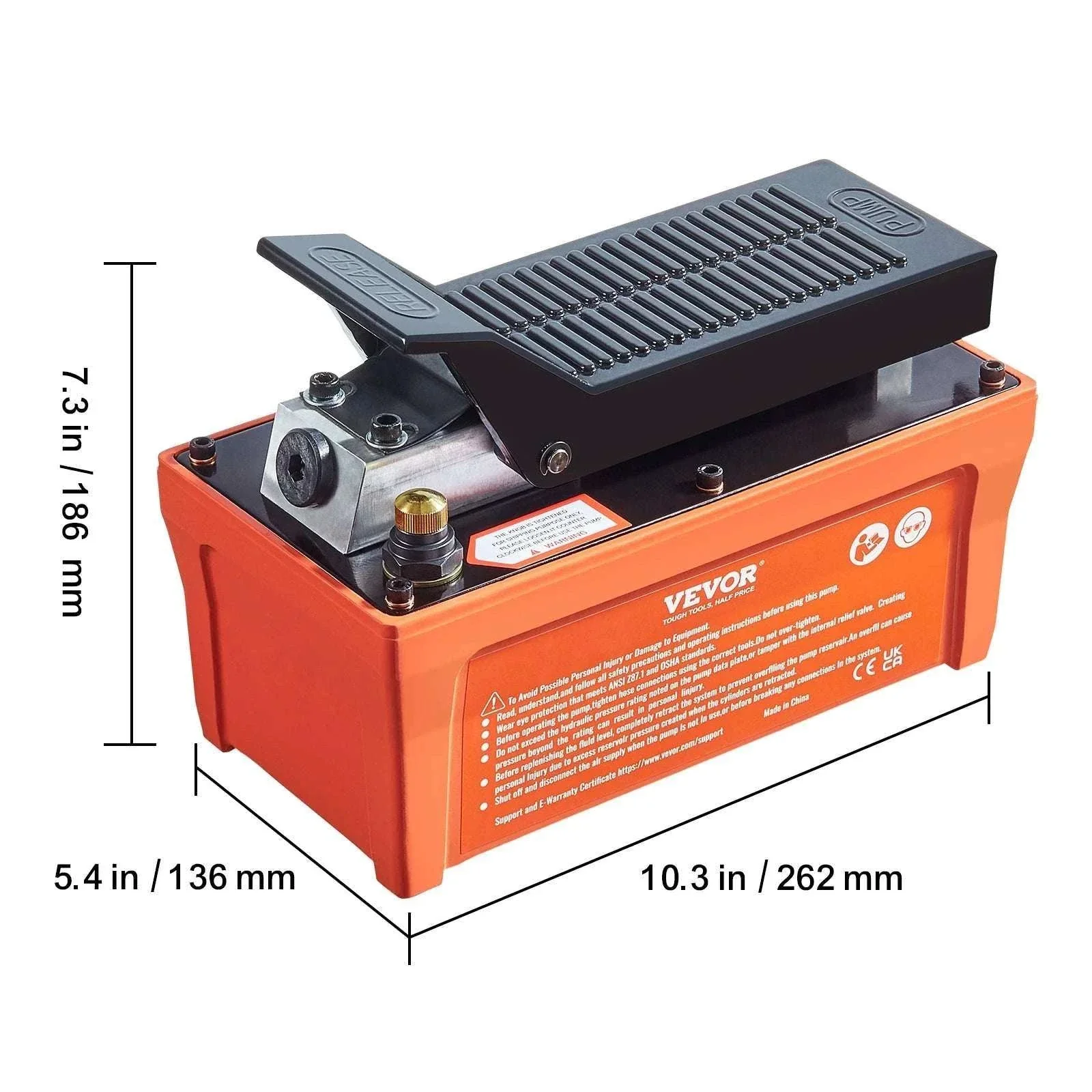 Air Hydraulic Pump 10,000 PSI Foot Pedal with 1.6L Reservoir - Image 25