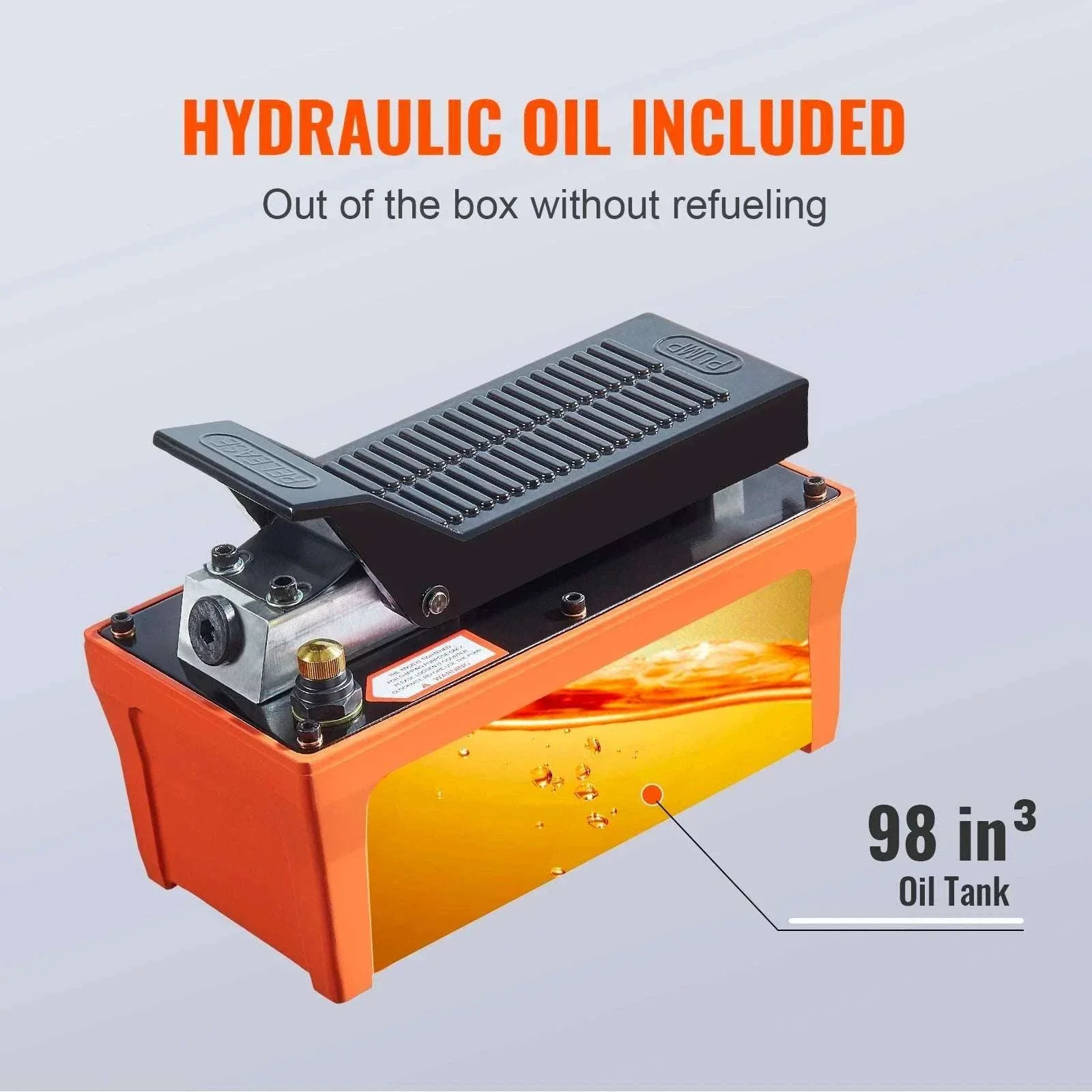 Air Hydraulic Pump 10,000 PSI Foot Pedal with 1.6L Reservoir - Image 4