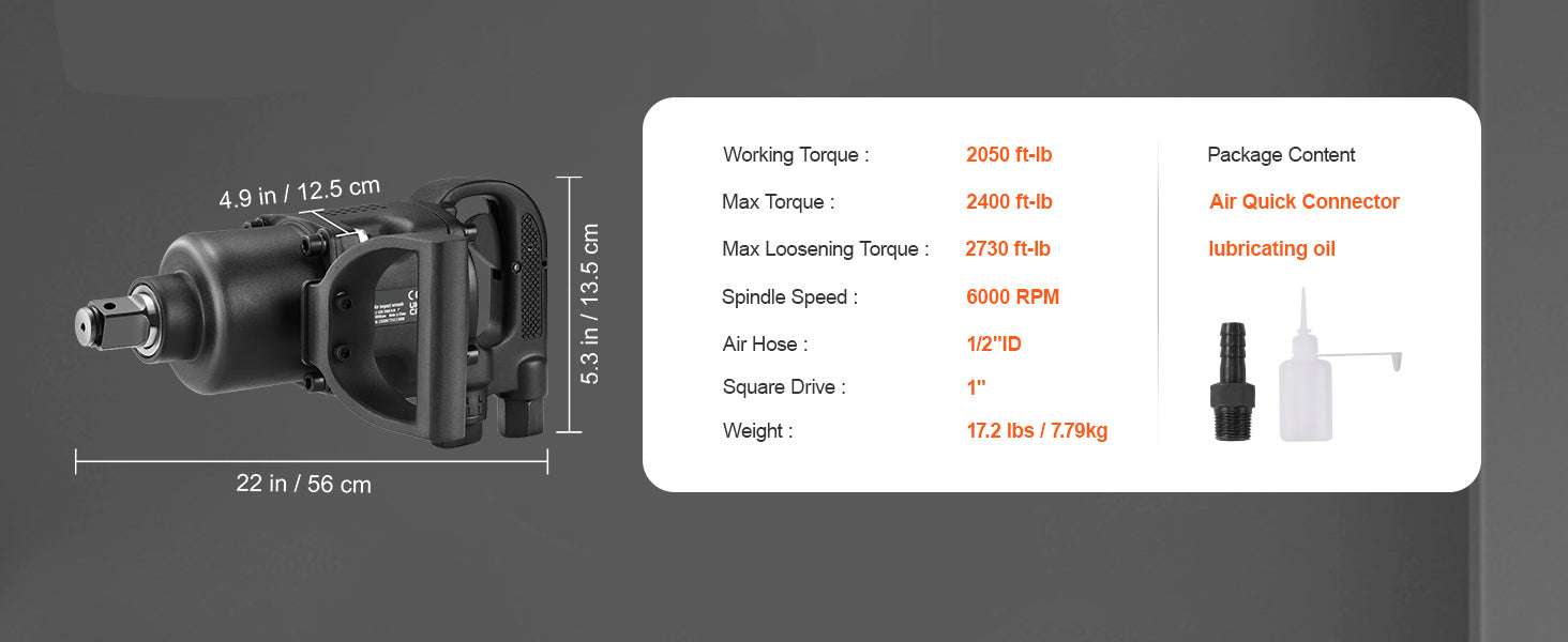 1" Air Impact Wrench 2730 ft-lbs Heavy Duty Pneumatic Gun - Image 17