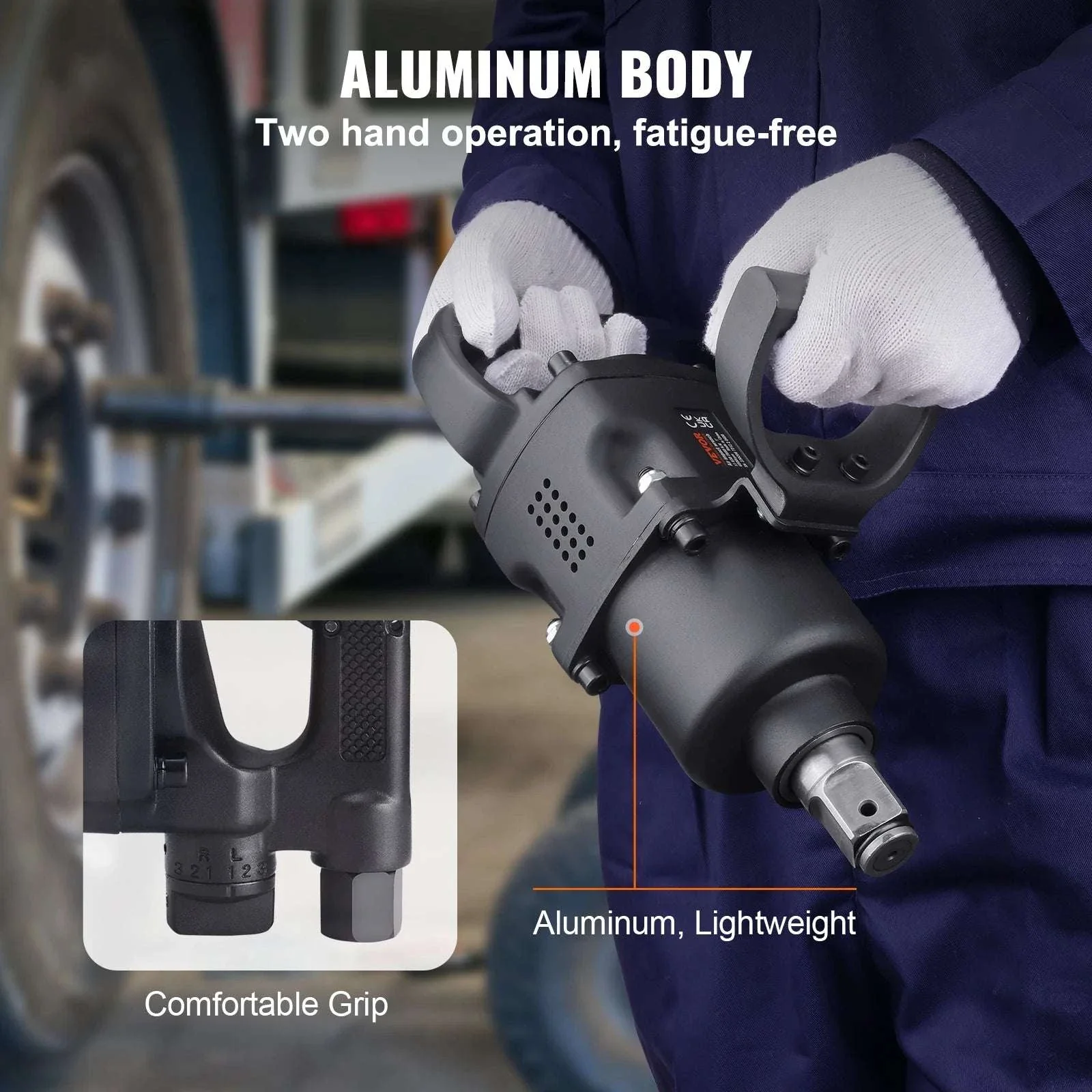 1" Air Impact Wrench 2730 ft-lbs Heavy Duty Pneumatic Gun - Image 3