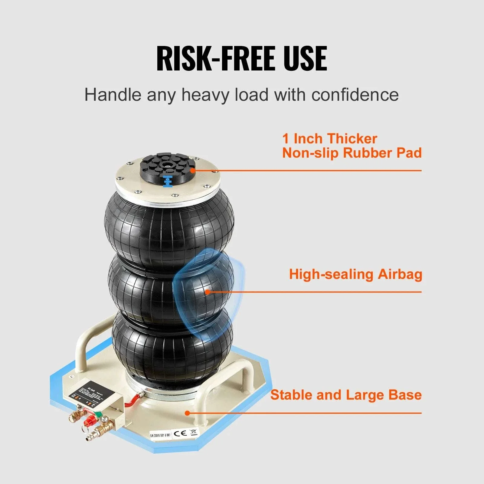 3 Ton Air Bag Jack Fast Lift Pneumatic Car Jack 5–17.7 Inches - Image 6