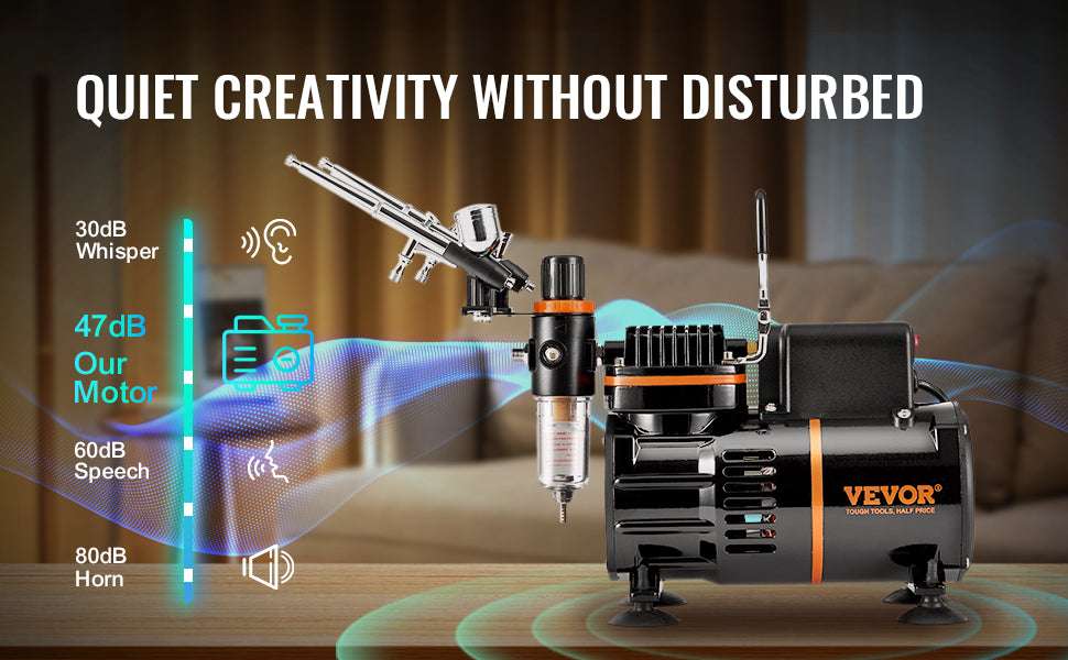 Professional Airbrush Kit with Dual Fan Compressor & 3 Nozzle Sizes - Image 11