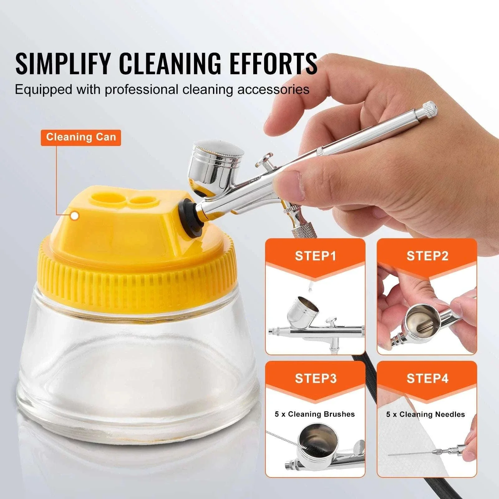 Professional Airbrush Kit with Dual Fan Compressor & 3 Nozzle Sizes - Image 5