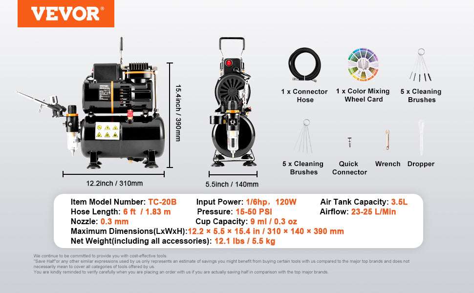 Professional Airbrush Kit with Dual Fan Compressor & 3 Nozzle Sizes - Image 14