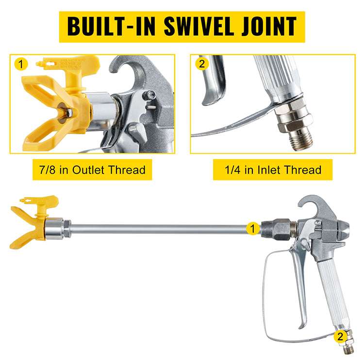 Airless Paint Spray Hose Kit 50ft 3600 PSI with 517 Tip & Rod - Image 12