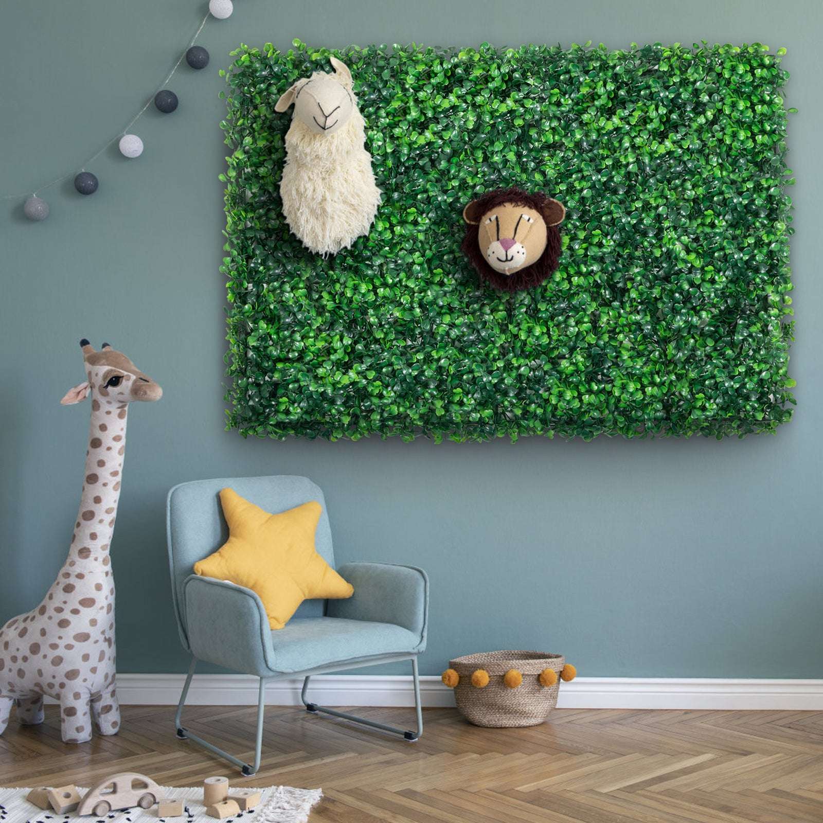 Artificial Boxwood Hedge Wall Panels 24 PCS UV Grass Backdrop - Image 15