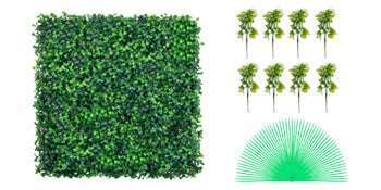 Artificial Boxwood Hedge Wall Panels 24 PCS UV Grass Backdrop - Image 20