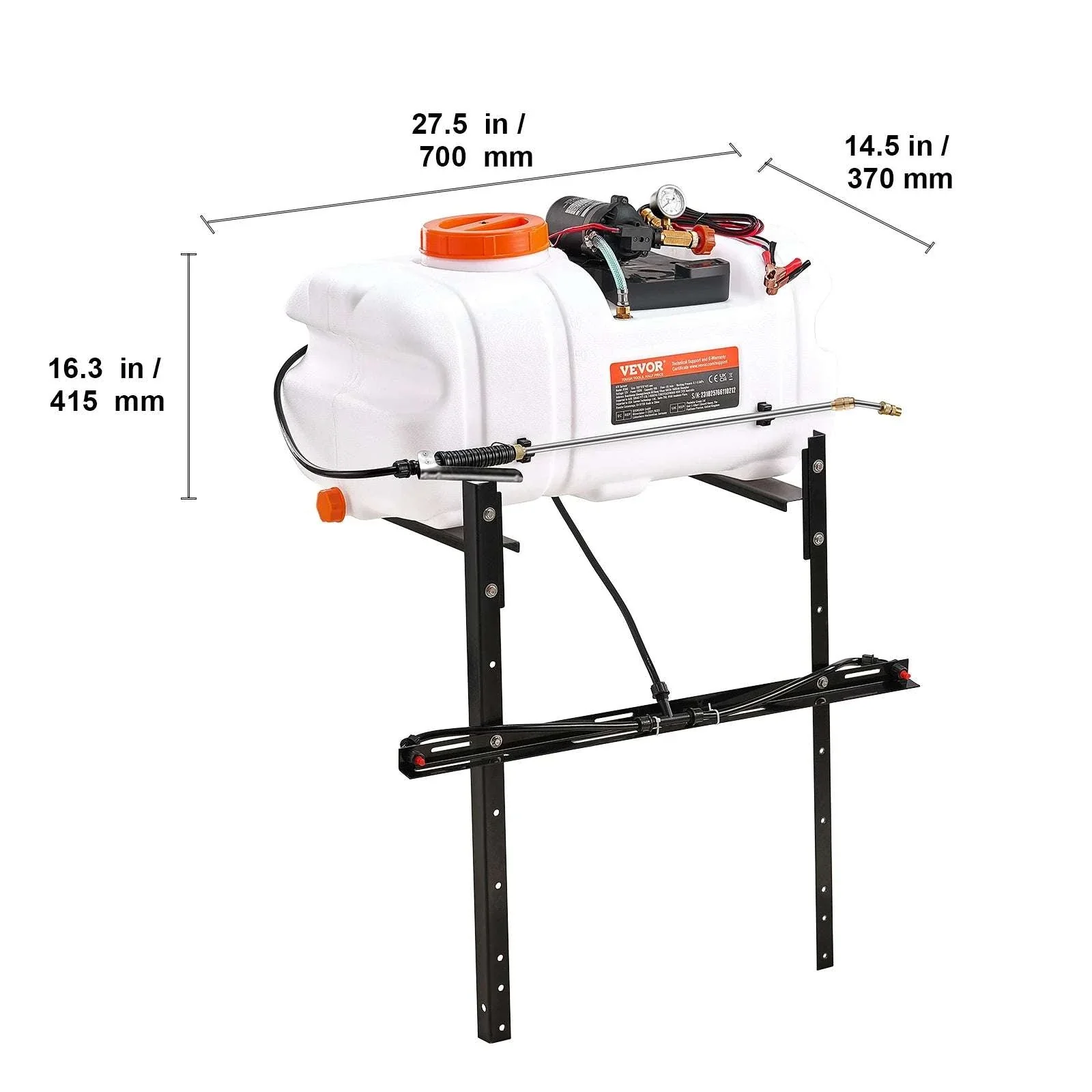 ATV Spot Sprayer 60L with Adjustable Boom & 12V Pump - Image 14