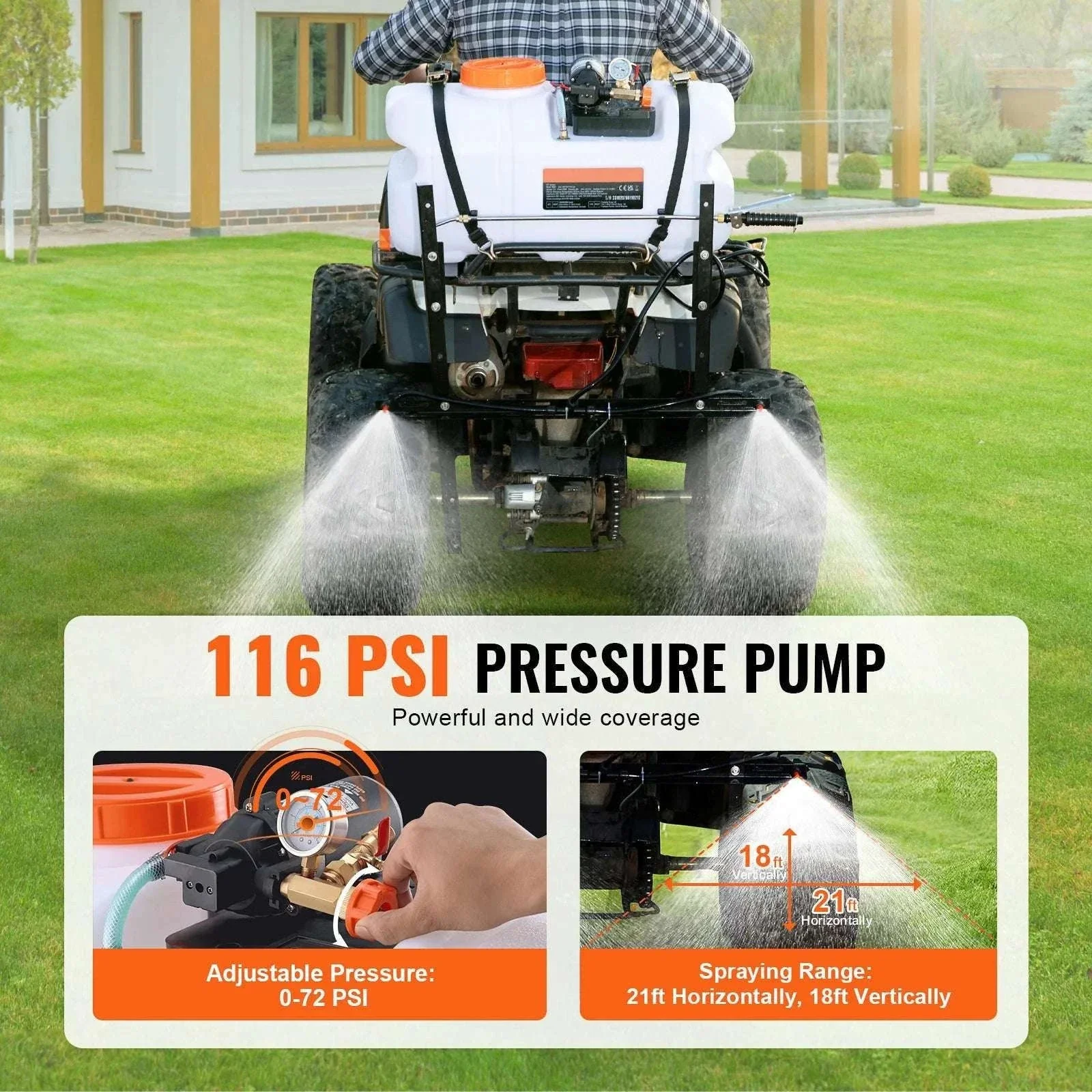 ATV Spot Sprayer 60L with Adjustable Boom & 12V Pump - Image 3