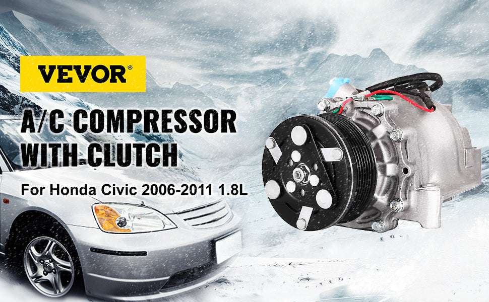 AC Compressor for Honda Civic 2006–2011 1.8L with Clutch - Image 7