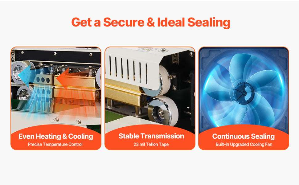 Continuous Band Sealer Machine with Count Function for Plastic Bags - Image 11