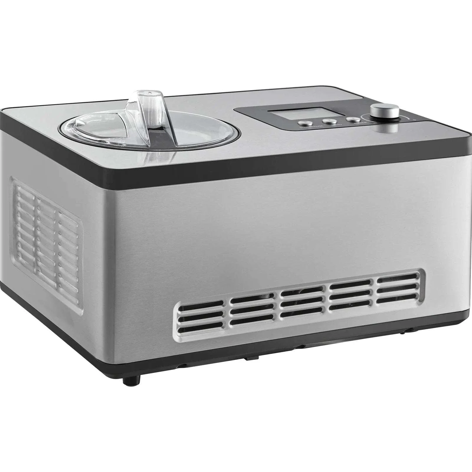 2QT Automatic Ice Cream Maker with Compressor, No Pre-Freezing
