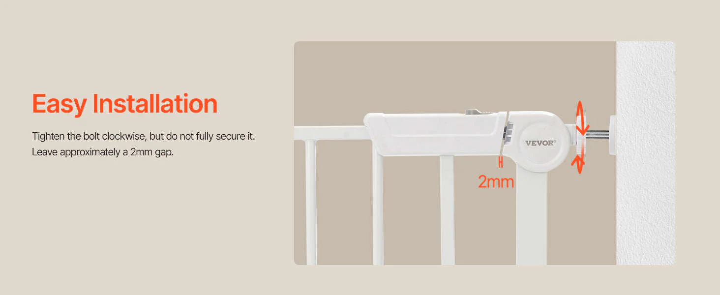 Pressure Mount Baby Gate 28–36 Inches Tall, No-Drill Safety - Image 16