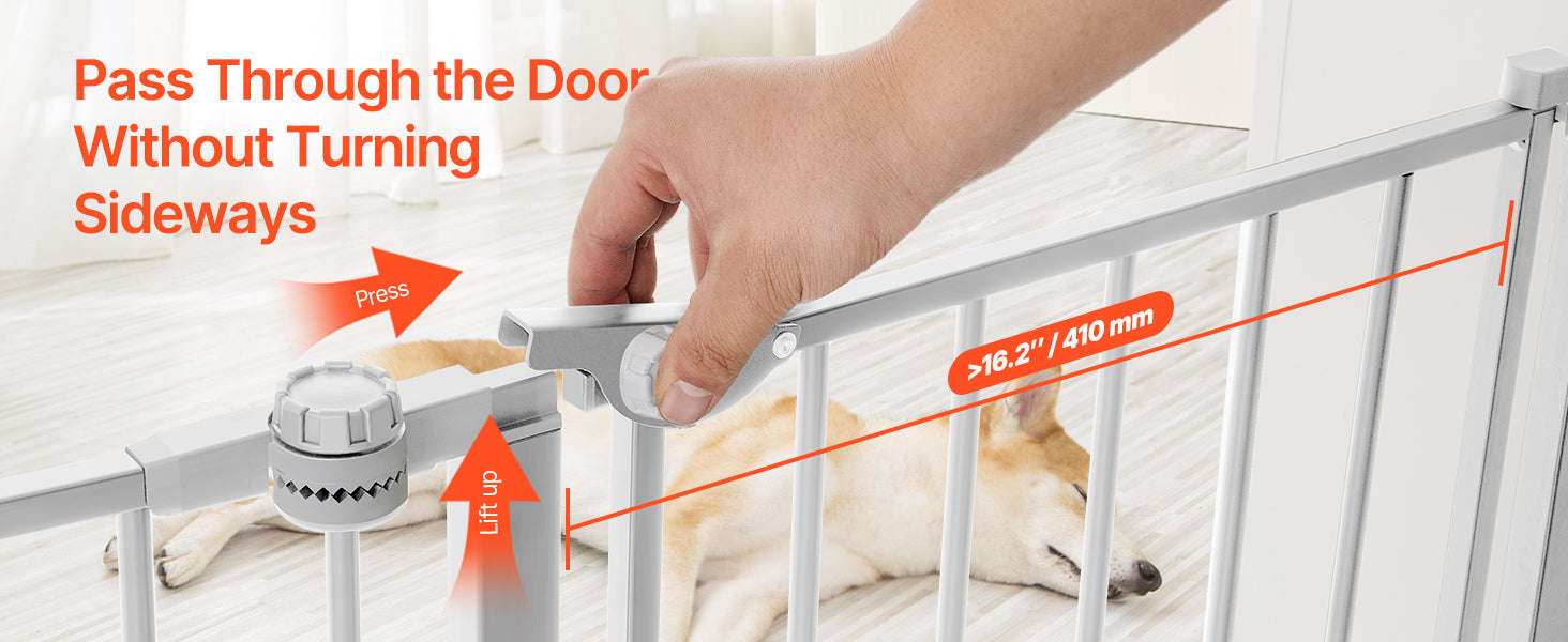 Pressure Mount Baby Gate 28–36 Inches Tall, No-Drill Safety - Image 21