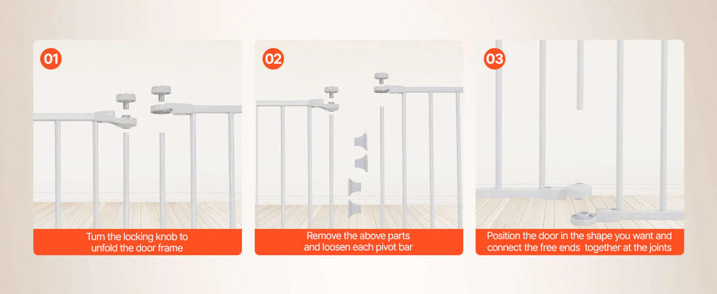 Pressure Mount Baby Gate 28–36 Inches Tall, No-Drill Safety - Image 23