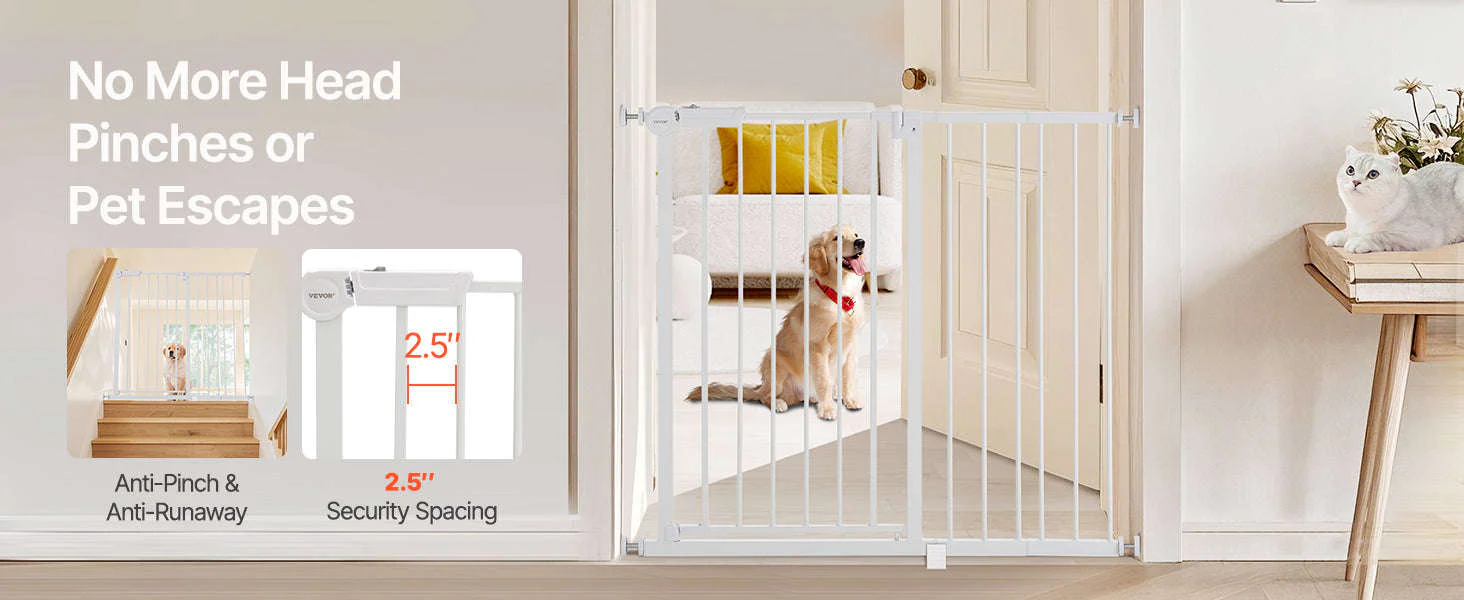 Pressure Mount Baby Gate 28–36 Inches Tall, No-Drill Safety - Image 9