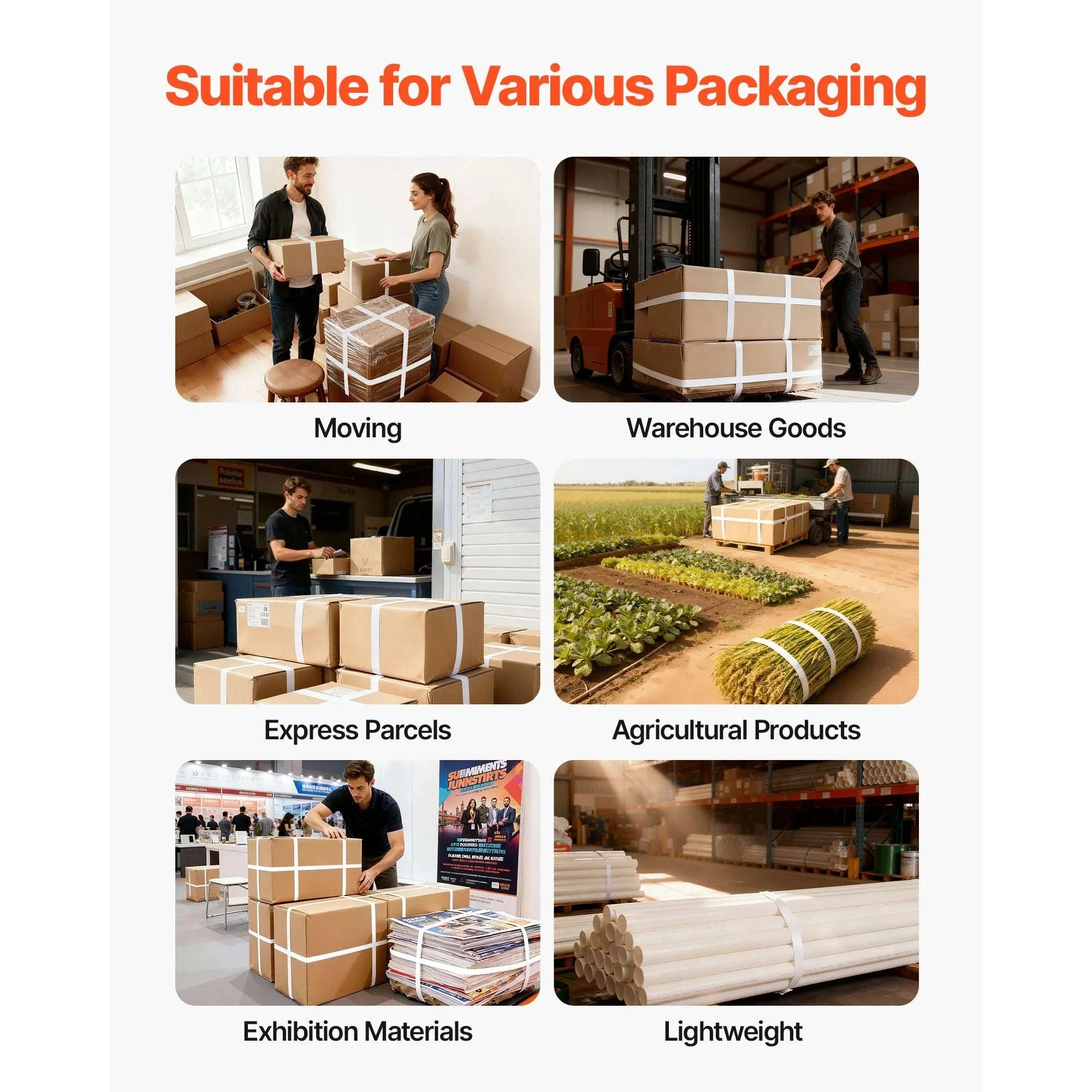 Manual Pallet Strapping Kit with 3200ft PP Band & 1000 Seals - Image 6