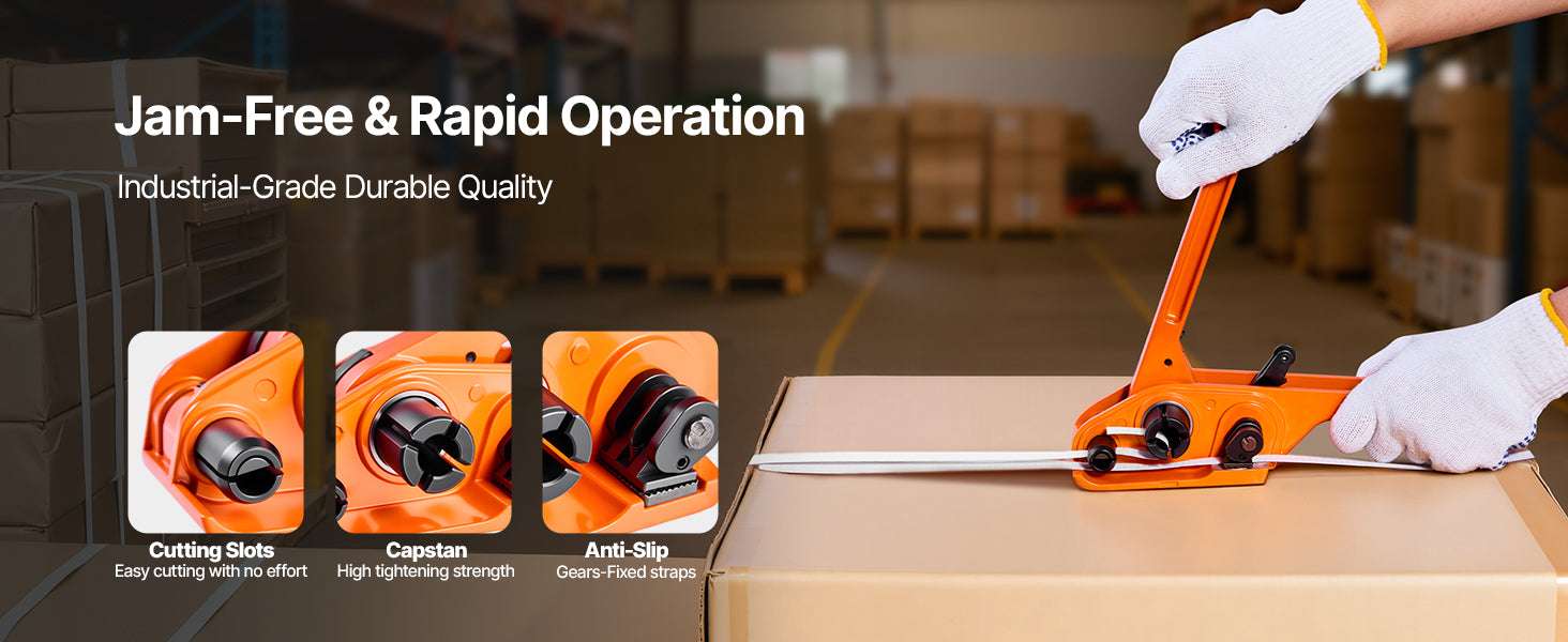 Manual Pallet Strapping Kit with 3200ft PP Band & 1000 Seals - Image 9