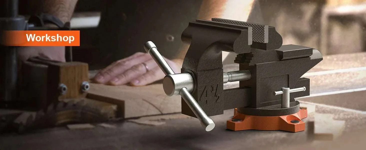 Heavy Duty Bench Vise with Swivel Base & Anvil (4.5"–6.5") - Image 15