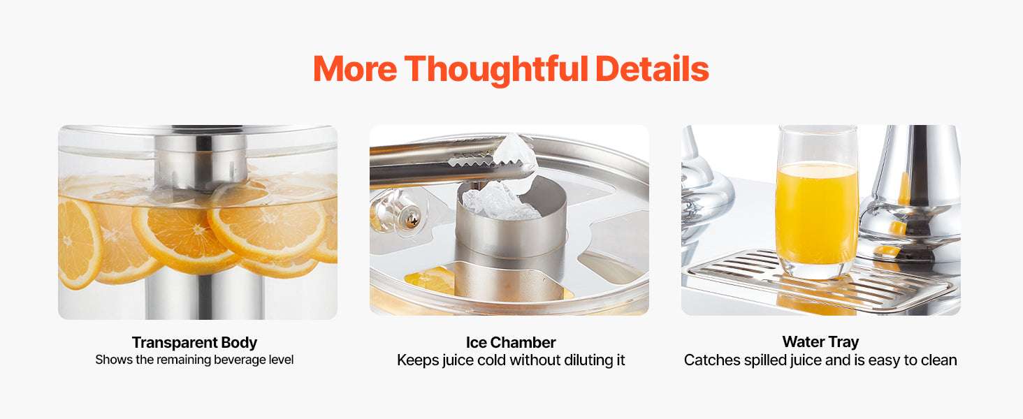 Dual Beverage Dispenser 4.2 Gallon with Ice Chamber - Image 11