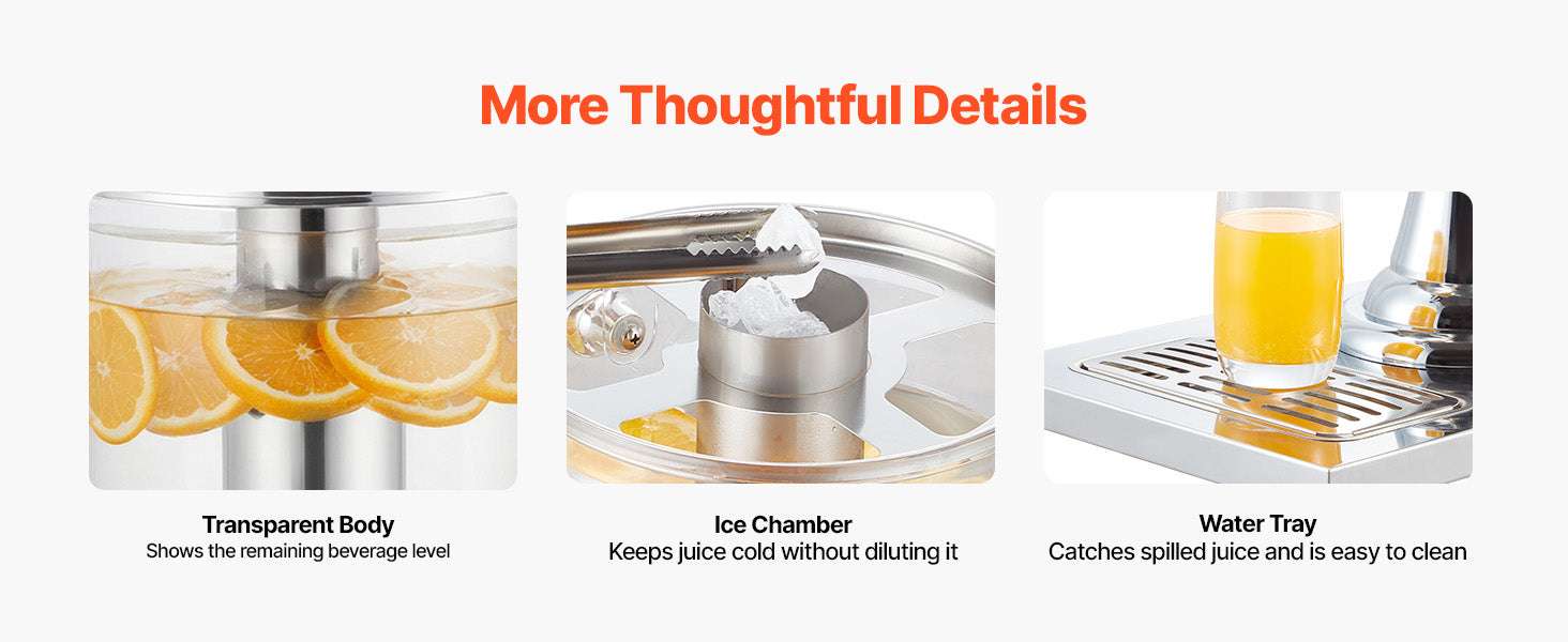 2.1 Gallon Beverage Dispenser with Spigot and Ice Chamber - Image 11
