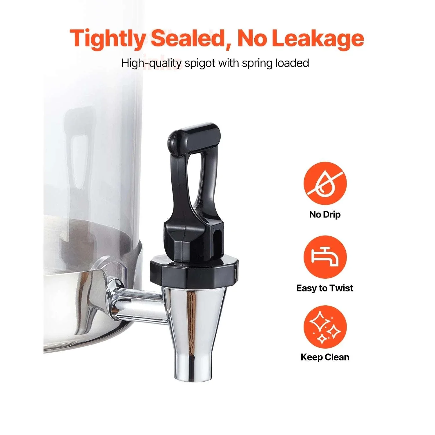 2.1 Gallon Beverage Dispenser with Spigot and Ice Chamber - Image 5