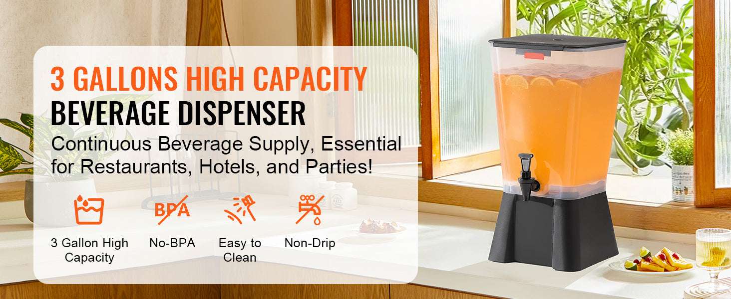 5 Gallon Beverage Dispenser with No-Drip Spigot for Parties & Events - Image 8