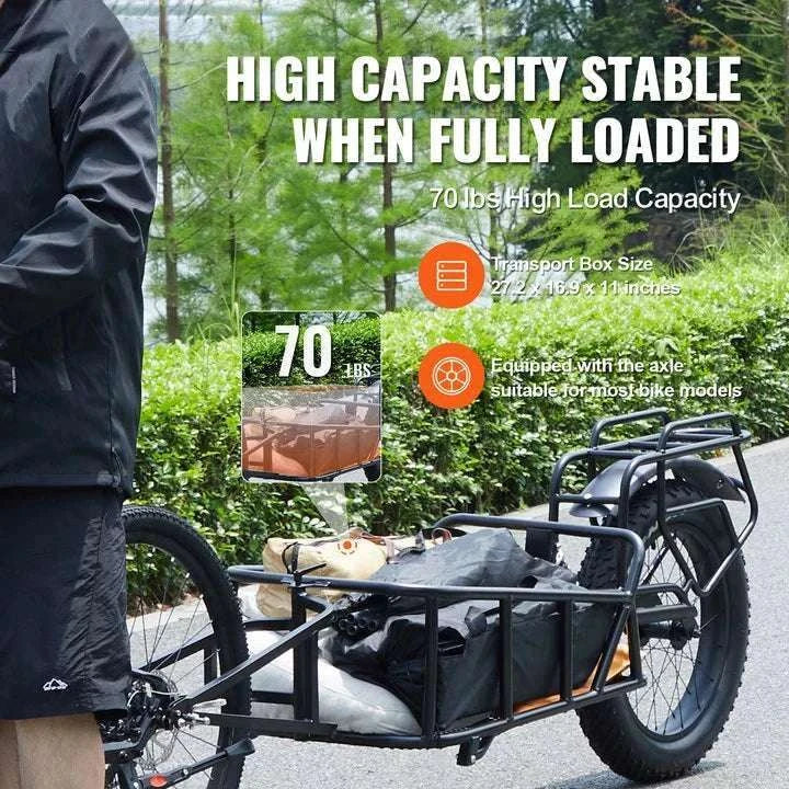 Bike Cargo Trailer 70 lbs Capacity with Quick Release & 20" Wheels - Image 2