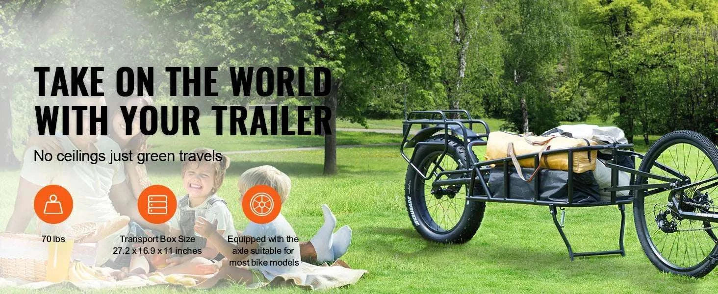 Bike Cargo Trailer 70 lbs Capacity with Quick Release & 20" Wheels - Image 8