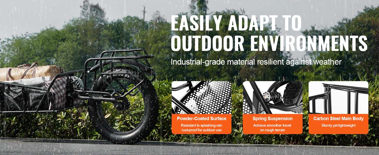 Bike Cargo Trailer 70 lbs Capacity with Quick Release & 20" Wheels - Image 9