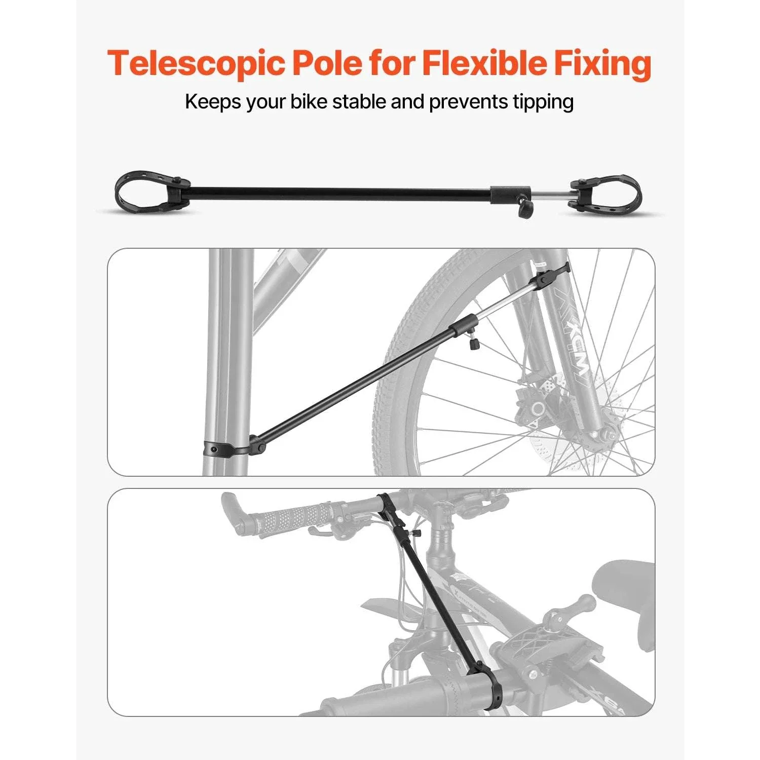 Adjustable Bike Repair Stand with 360° Clamp & Tool Tray - Image 5
