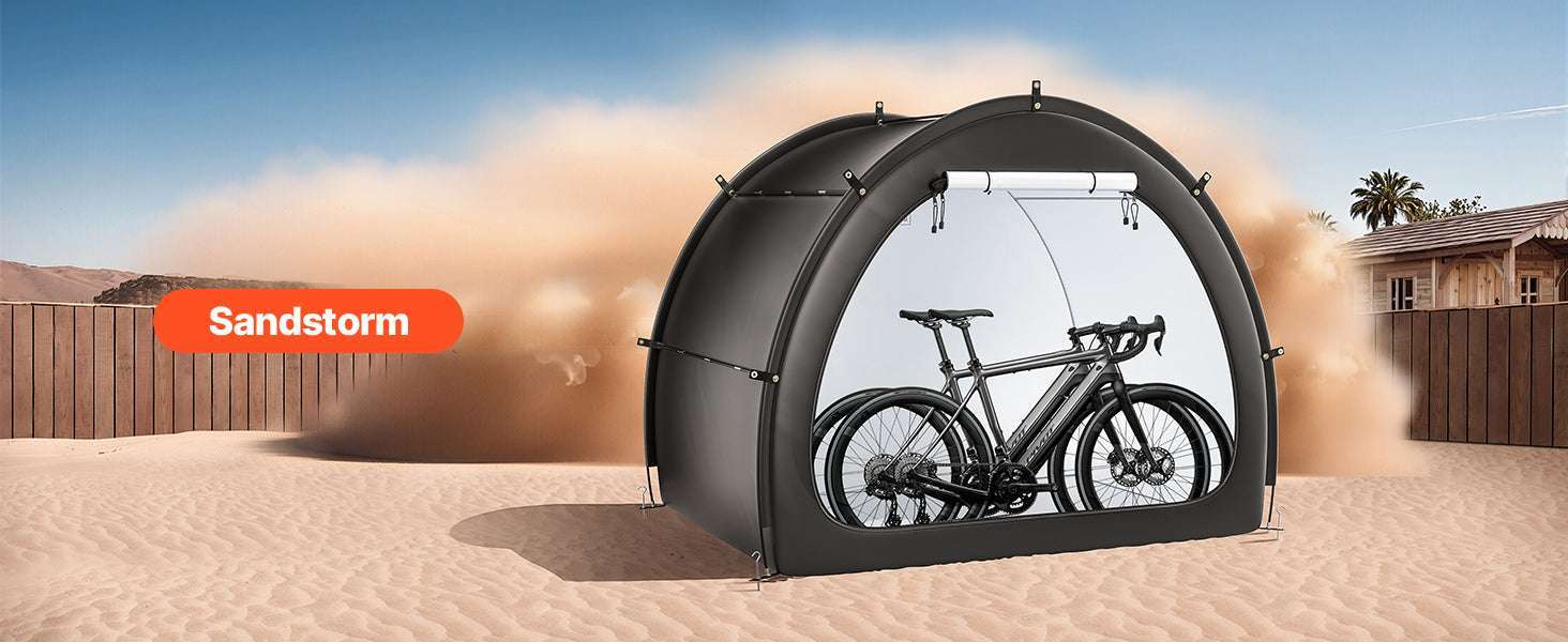 Waterproof Bike Storage Tent with Vent Window and Fiberglass Frame - Image 14