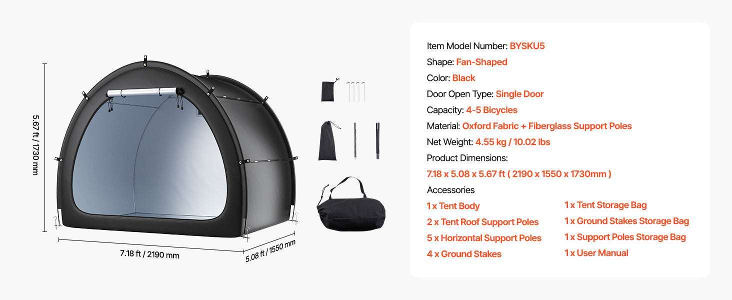 Waterproof Bike Storage Tent with Vent Window and Fiberglass Frame - Image 15