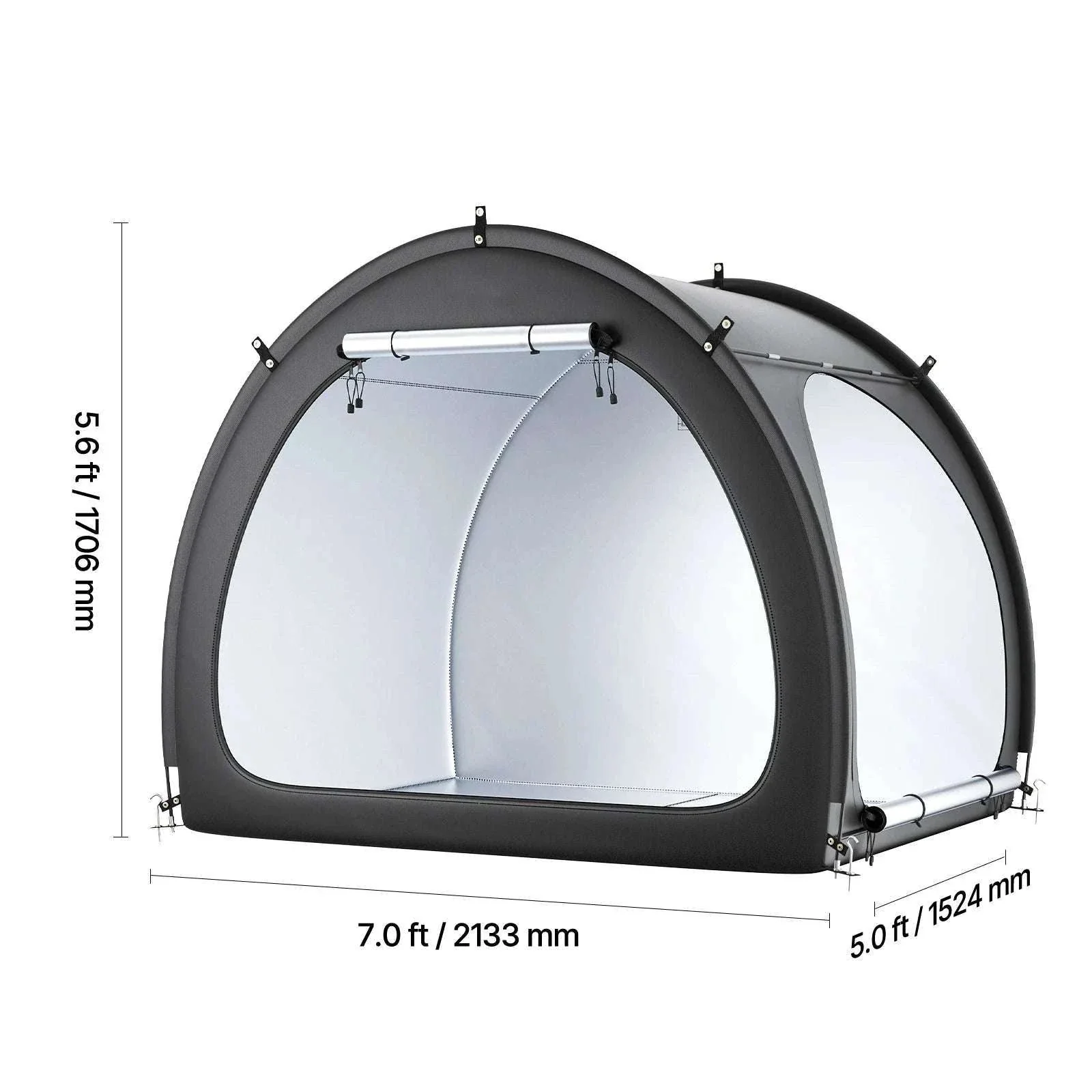 Waterproof Bike Storage Tent with Vent Window and Fiberglass Frame - Image 17