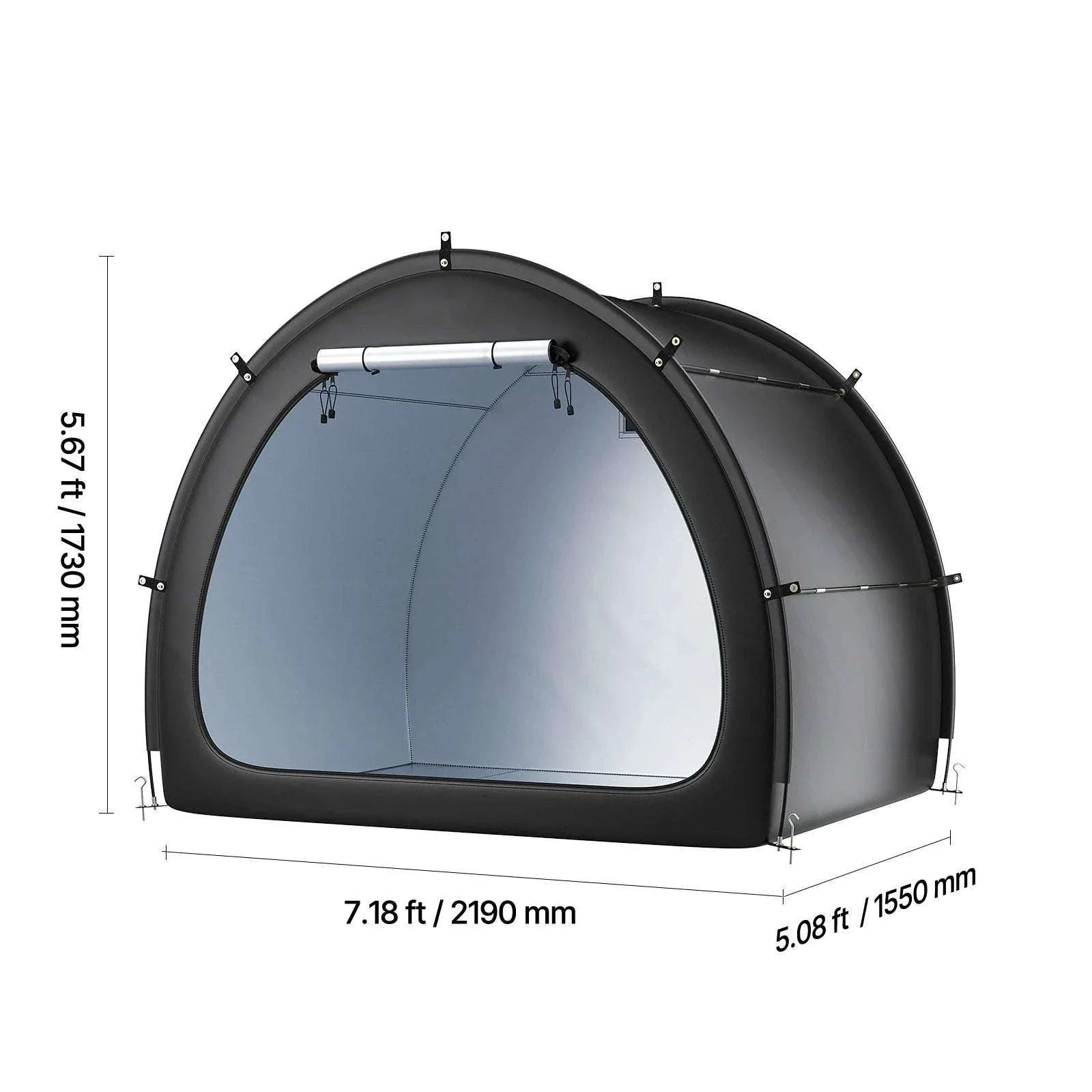 Waterproof Bike Storage Tent with Vent Window and Fiberglass Frame - Image 18
