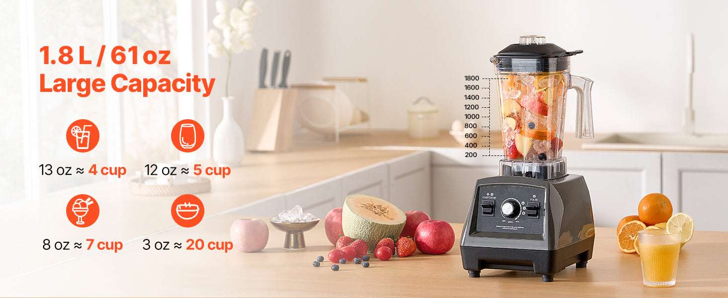 1400W High-Speed Blender with 61 oz Capacity for Smooth Blends - Image 11