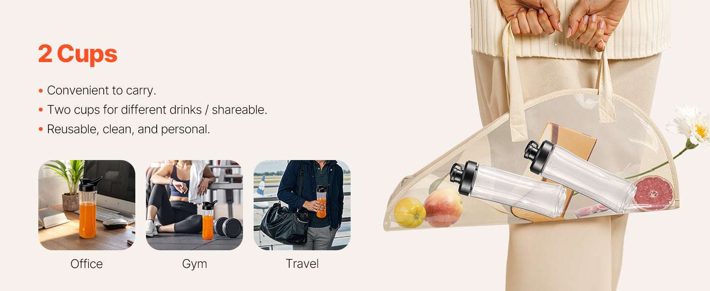 1400W High-Speed Blender 61oz with To-Go Cups & Multi-Function Use - Image 14