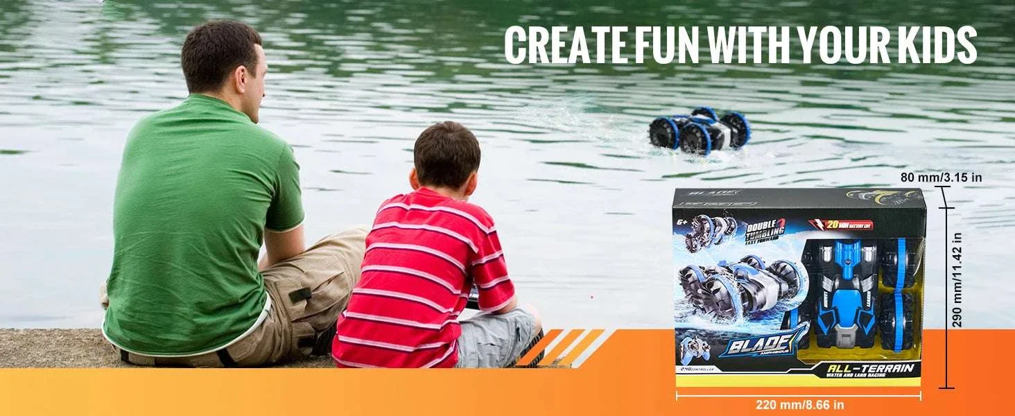 Amphibious RC Car Boat 2.4GHz Stunt Vehicle for Land & Water - Image 13